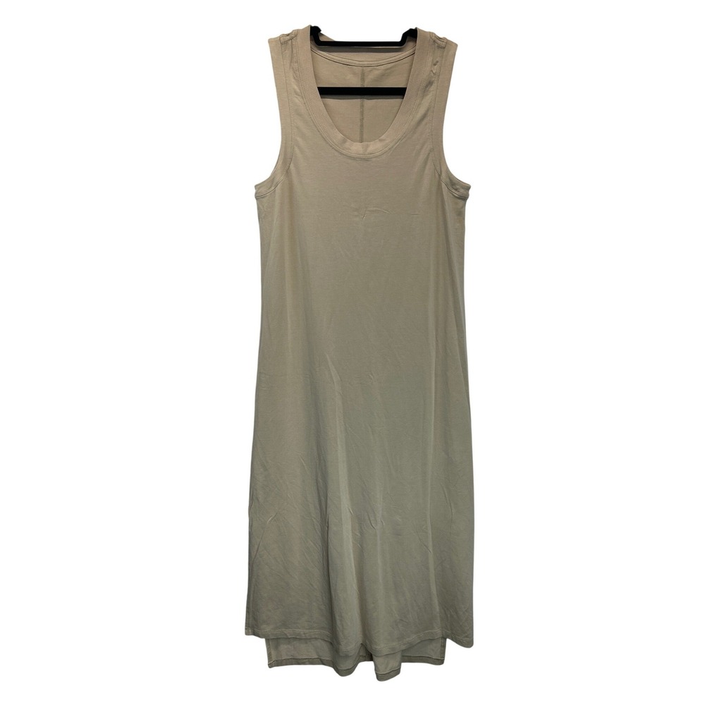 Lululemon All Yours Tank Maxi Dress Women Tan Sleeveless Scoop Neck Relaxed